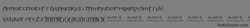 Blade 2-Schriftart – Schwarze Schriften auf grauem Hintergrund