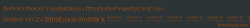 Blade 2 Font – Brown Fonts on Black Background