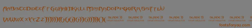 Шрифт Blade 2 – коричневые шрифты на сером фоне