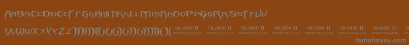 Blade 2 Font – Gray Fonts on Brown Background