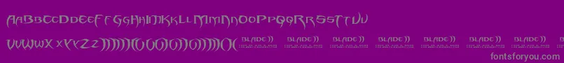 Blade 2 Font – Gray Fonts on Purple Background