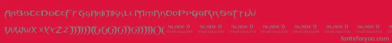 フォントBlade 2 – 赤い背景に灰色の文字