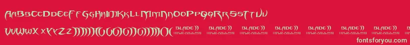 fuente Blade 2 – Fuentes Verdes Sobre Fondo Rojo