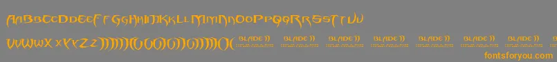 fuente Blade 2 – Fuentes Naranjas Sobre Fondo Gris