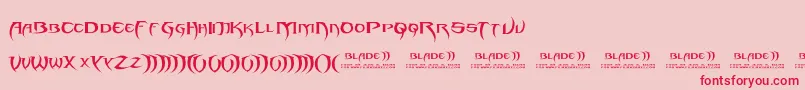 Blade 2 Font – Red Fonts on Pink Background