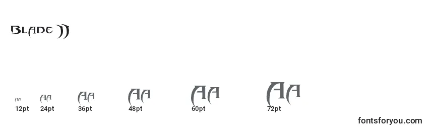Tamaños de fuente Blade 2