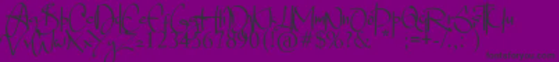 Blade Alexander Font – Black Fonts on Purple Background