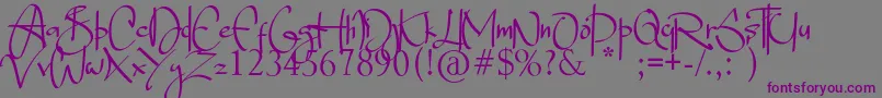 Blade Alexander Font – Purple Fonts on Gray Background