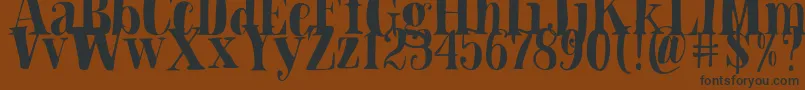 Blade Hallowen Font Font – Black Fonts on Brown Background