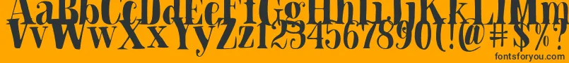 フォントBlade Hallowen Font – 黒い文字のオレンジの背景