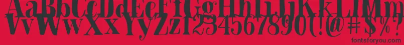 Blade Hallowen Font Font – Black Fonts on Red Background