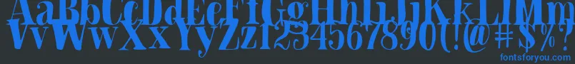 Blade Hallowen Font Font – Blue Fonts on Black Background
