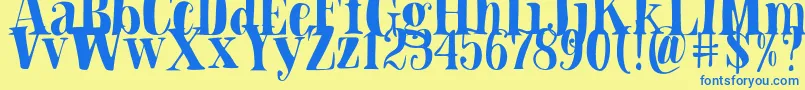 fuente Blade Hallowen Font – Fuentes Azules Sobre Fondo Amarillo