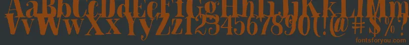 Blade Hallowen Font Font – Brown Fonts on Black Background