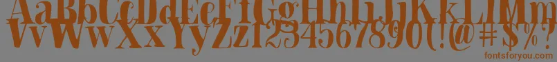 Blade Hallowen Font Font – Brown Fonts on Gray Background