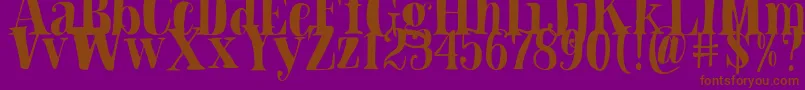 Blade Hallowen Font Font – Brown Fonts on Purple Background