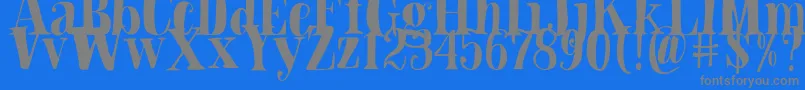 Blade Hallowen Font Font – Gray Fonts on Blue Background