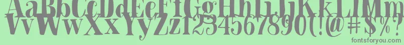 Blade Hallowen Font Font – Gray Fonts on Green Background