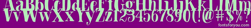 Blade Hallowen Font Font – Green Fonts on Purple Background