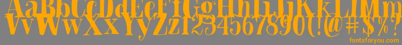 Blade Hallowen Font Font – Orange Fonts on Gray Background