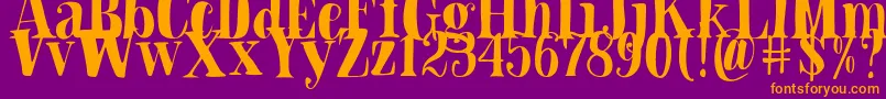 Blade Hallowen Font Font – Orange Fonts on Purple Background