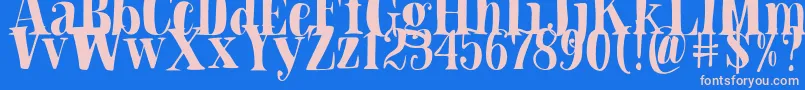 Blade Hallowen Font Font – Pink Fonts on Blue Background