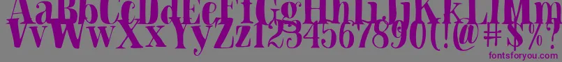 Blade Hallowen Font Font – Purple Fonts on Gray Background