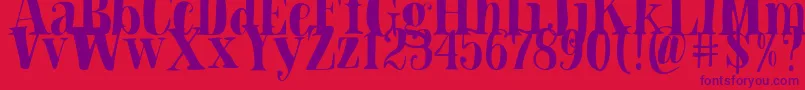 Blade Hallowen Font Font – Purple Fonts on Red Background
