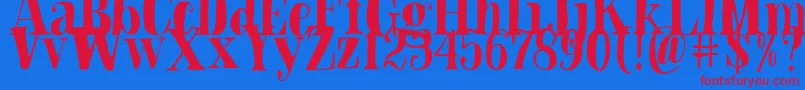 Blade Hallowen Font Font – Red Fonts on Blue Background