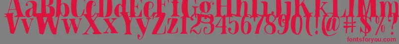 Blade Hallowen Font-Schriftart – Rote Schriften auf grauem Hintergrund