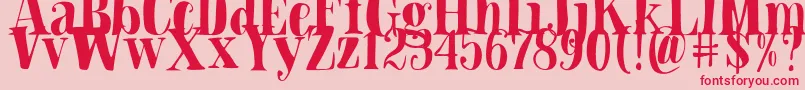 Blade Hallowen Font Font – Red Fonts on Pink Background