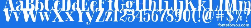 Fonte Blade Hallowen Font – fontes brancas em um fundo azul