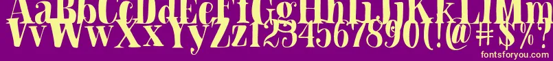 Blade Hallowen Font-Schriftart – Gelbe Schriften auf violettem Hintergrund