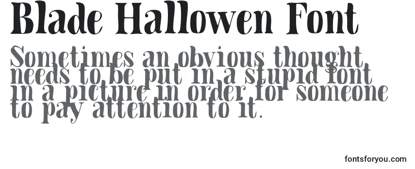 Обзор шрифта Blade Hallowen Font