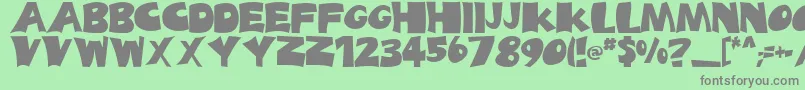 BLADES Font – Gray Fonts on Green Background