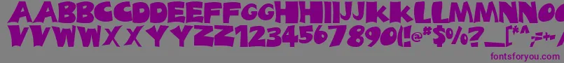 BLADES Font – Purple Fonts on Gray Background