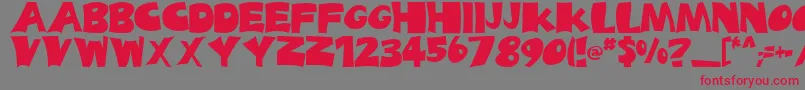 BLADES Font – Red Fonts on Gray Background