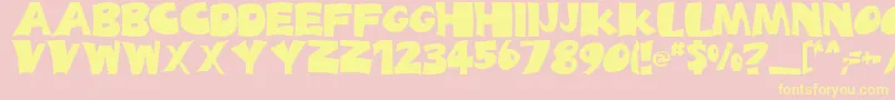 BLADES Font – Yellow Fonts on Pink Background