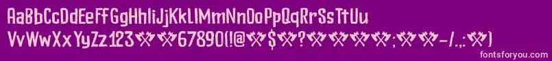 Bladesmith DEMO Font – Pink Fonts on Purple Background