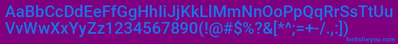 フォントblake2 – 紫色の背景に青い文字
