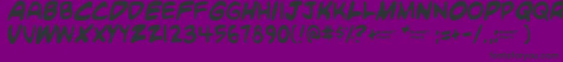 Czcionka Blambot Custom – czarne czcionki na fioletowym tle