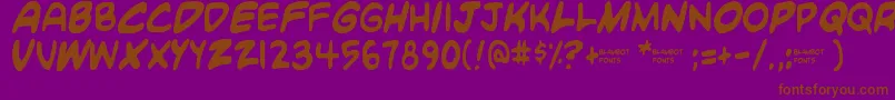 En savoir plus sur la police Blambot Custom Police Blambot Custom – polices brunes sur fond violet