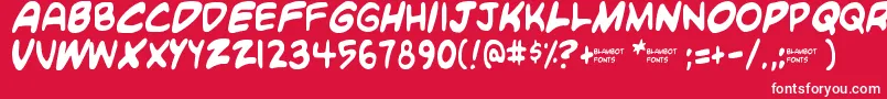 Blambot Custom Font – White Fonts on Red Background