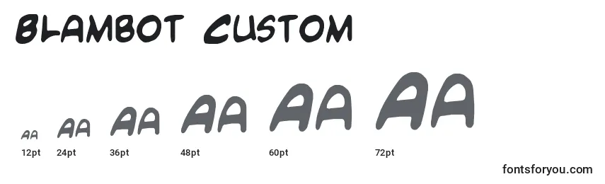 Размеры шрифта Blambot Custom