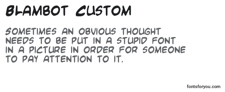 Schriftart Blambot Custom