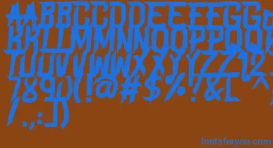 BLAME font – Blue Fonts On Brown Background