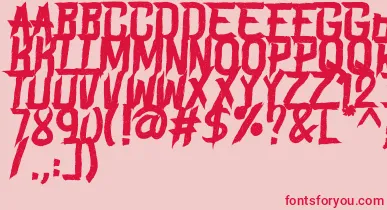 BLAME font – Red Fonts On Pink Background