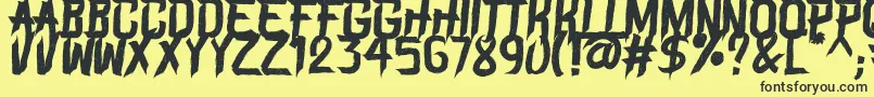 BLAME Font – Black Fonts on Yellow Background