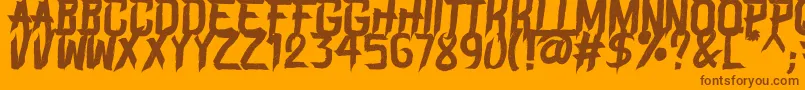 BLAME Font – Brown Fonts on Orange Background