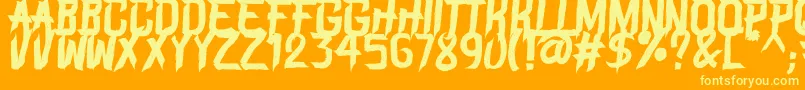 BLAME Font – Yellow Fonts on Orange Background